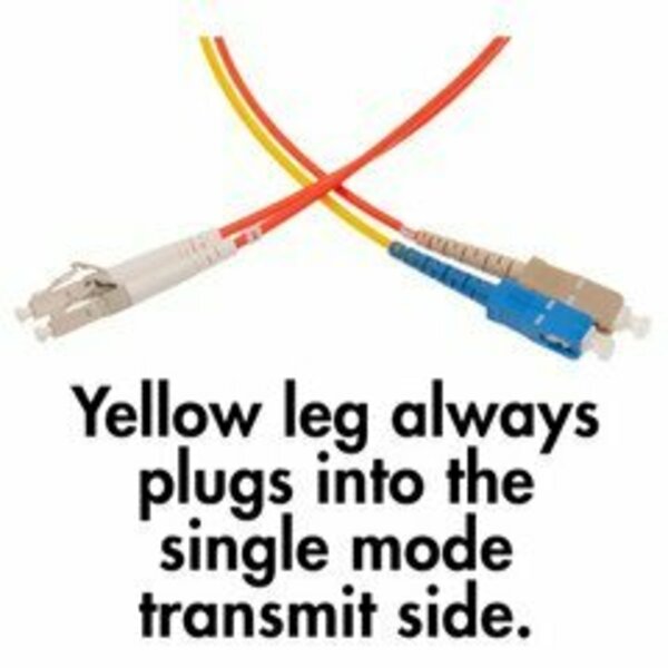 Swe-Tech 3C Mode Conditioning Cable SC / LC, OM1 Multimode, 62.5/125, 1 meter FWTSCLC-12101